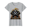 Mademark King Gorilla Dad Surrounded by Little Monkeys T-Shirt - Women - size chart