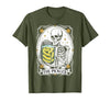 Tarot Card Skeleton Halloween Ades.shirt The Pickles Tarot Card Skeleton Canning Season Gardener T-Shirt - size chart