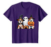 English Bulldog Halloween Funny Dog Lover Pumpkin Witch T-Shirt - size chart