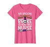 Halloween Nurse Shirts For Women Scrub Costumes My Broom Broke Now Im Nurse Funny Halloween Scrub Top Women T-Shirt - size