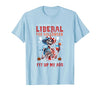 Funny Halloween Night Spooky Horror Lover Going to Be Liberal Halloween Head Would Not Fit Political T-Shirt - size chart