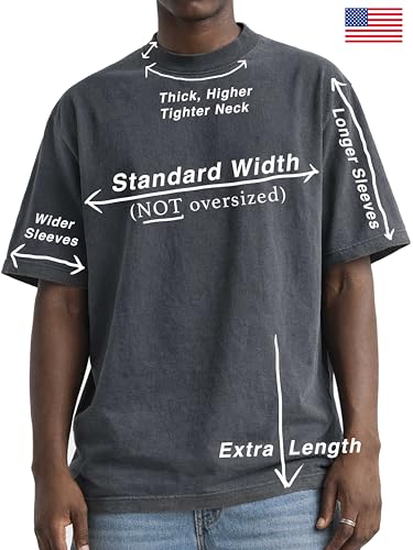 BABATEES U.S.A. MAX-Heavyweight Punk Rock Animals Shaka Wear Oversized 7.5oz Cotton Tshirt - size chart