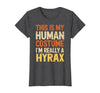 Hyrax Halloween Design This is My Human Costume I'm Really A Hyrax Halloween T-Shirt - size chart