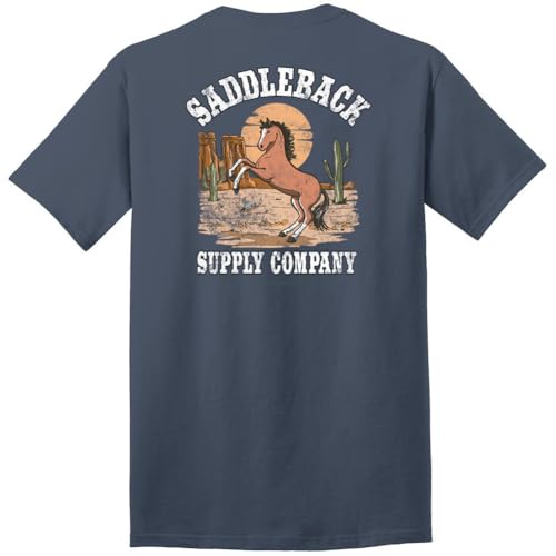 Saddleback Supply Men's Horse with No Name Heavy Tees - size chart