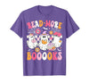 Read More Books Ghost Halloween Teacher Outfits Read More Books Ghosts Reading Book Funny Teacher Halloween T-Shirt - size