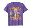 Dad Tax Halloween Pumpkin Candy Art Dad Tax Halloween Pumpkin Candy Funny Skull Men Dad Joke T-Shirt - size chart