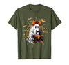 Ghost Quilter Sewing Halloween Costume Cute Ghost Quilter Sewing Halloween Scary Costume Retro T-Shirt - size chart