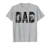 Fishing Gifts for Dad Father's Day Fisherman Fishing Dad Birthday Classic Bold Font Fish Daddy T-Shirt - size chart