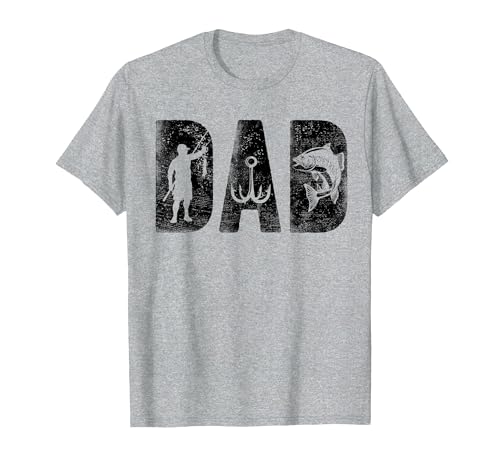 Fishing Gifts for Dad Father's Day Fisherman Fishing Dad Birthday Classic Bold Font Fish Daddy T-Shirt - size chart