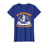 Running Broom Halloween tee My Broom Broke So Now I Go Running Witch Run Lover Halloween T-Shirt - size chart