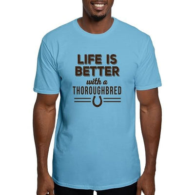 CafePress Thoroughbred Horse Men's Classic T Shirt Men's Semi-Fitted Classic Cotton T-Shirt