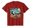 Pitbull Starry Night Tees Starry Night Pitbull Halloween T-Shirt - size chart