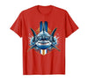 Mademark 6th Grade Shark Swimmer Goggles Illustration T-Shirt - size chart