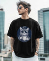 NITBANLA T-Shirts for Men, Cat Coffee Crew Neck Cotton T-Shirt Men's Short Sleeve,Black-XL - size chart