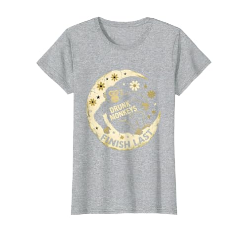 Mademark Drunk Monkeys Finish Last Sober Men Design T-Shirt - Women - size chart