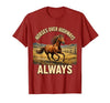Mademark Horses Over Highways Always Equestrian Design T-Shirt - Men - size chart