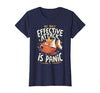 Funny My Only Effective Attack Is Panic Tee Shirt Fish My Only Effective Attack is Panic T-Shirt - size chart