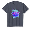 Stranger Things Starcourt Mall Vintage Neon Group Portrait T-Shirt - size chart