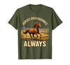 Mademark Horses Over Highways Always Equestrian Design T-Shirt - Men - size chart