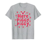 Mademark John Pork's Calling: Here Piggy Piggy Funny Pig Lover Gift T-Shirt - size chart