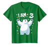 3 years old 3rd birthday Polar Bear Kids 3 Years Old 3 Birthday Polar Bears Boy Girl Polar Bear T-Shirt - size chart