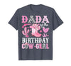 Pink Western Cowgirl Bday Party Family Matching Dada of The Birthday Cow-Girl Rodeo Cowgirl Bday T-Shirt - size chart
