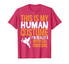 This is My Human Costume Mythical Creature - Halloween Funny T-Shirt - size chart