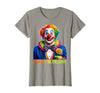 Mademark Clown In A Tux, Still Clown Design T-Shirt - size chart