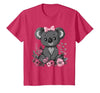 We Love Koalas - Kids Apparel Co. Koala Kawaii Koala Bear Pink Bow Flowers Girls Kids T-Shirt - size chart