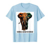 Mademark Ivoirien, No Matter Where Patriotic Elephant Design T-Shirt - Men - size chart