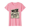 Mademark Let the Monkey Out Wild Primate Graphic Design T-Shirt - Women - size chart