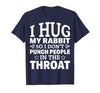 I Hug My Rabbit I Easter Bunny Design Lionhead Rabbit T-Shirt — design detail