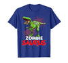 Dinosaur T Rex Zombie Saurus Halloween Kids Boys Zombie Saurus Skeleton Dinosaur T Rex Zombie Halloween Boys T-Shirt - size