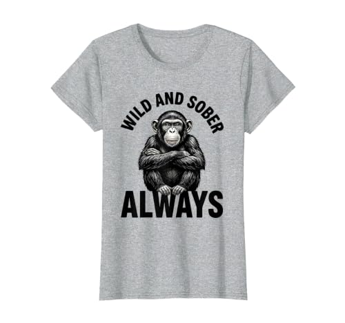Mademark Wild and Sober Always Funny Monkey Design T-Shirt - Women - size chart