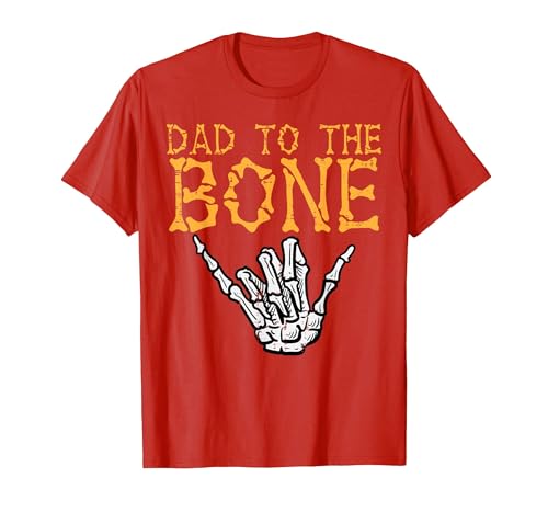 Mens Halloween Shirts For Dad Daddy Papa Men Halloween Dad to The Bone Skeleton Hand Fun Papa Costume Men T-Shirt - size
