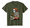halloween skeleton shirts for teen boys men kids Halloween Skeleton Gamer Video Gaming Funny Gaming Skeleton T-Shirt - size