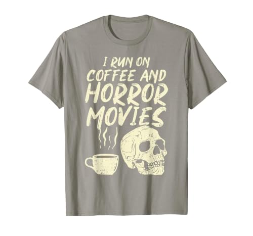 Halloween Shirts For Women Men Kids Boys Girls I Run Coffee Horror Movies Skull Skeleton Fun Halloween T-Shirt - size chart