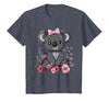 We Love Koalas - Kids Apparel Co. Koala Kawaii Koala Bear Pink Bow Flowers Girls Kids T-Shirt - size chart