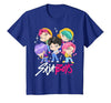 Kpop Demon Hunters Saja Boys Chibi Band Group Shot T-Shirt - size chart
