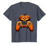 Spooky Halloween Gamers 2023 Halloween Skeleton Zombie Gaming Controllers Mummy Boys Kids T-Shirt - size chart