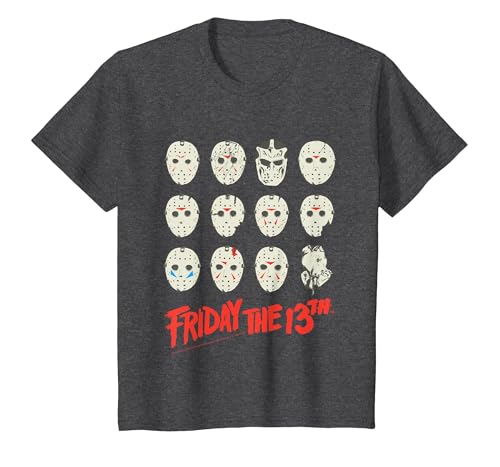 Friday The 13th Halloween Design Masks T-Shirt - size chart