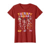Speech Occupational Physical Therapy Halloween Therapy Squad SLP OT PT Halloween Speech Physical Skeleton T-Shirt - size