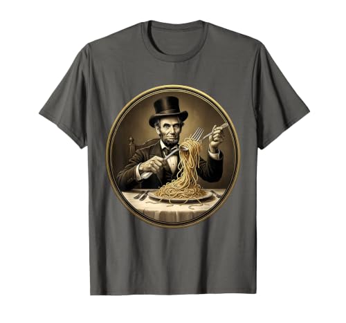 Mademark Funny Monkey Eating Spaghetti With Fork Illustration T-Shirt - Men - size chart