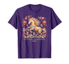 Chinese New Year 1990 Birthday Fortune Prosper Red Festive 2026 Horse Lady Crazy Wild Soul Calm Heart Lunar T-Shirt - size chart