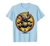 Mademark Elephant Scared by Tiny Mouse Funny Animal Design T-Shirt - Men - size chart