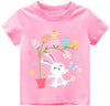 Easter Day Gift for Toddler Boy Baby Girl Tractor Loving Bunny T-Shirt — design detail