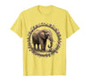 Mademark Be Kind Elephant Nudging Baby Bird Illustration T-Shirt - Men - size chart