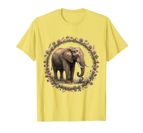 Mademark Be Kind Elephant Nudging Baby Bird Illustration T-Shirt - Men - size chart