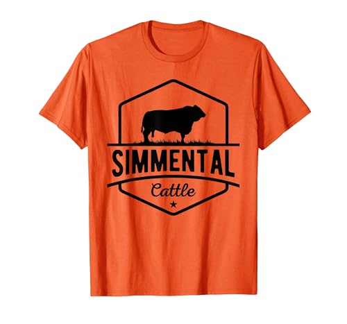 Funny Farmer Gift for Simmental Cattle Cow Farmer - Simmental Cattle T-Shirt - size chart