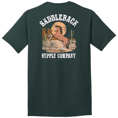 Saddleback Supply Men's Horse with No Name Heavy Tees - size chart